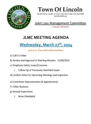 JLMC Meeting Agenda 3 27 24