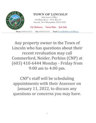 PUBLIC NOTICE: New Property Assessment Information
