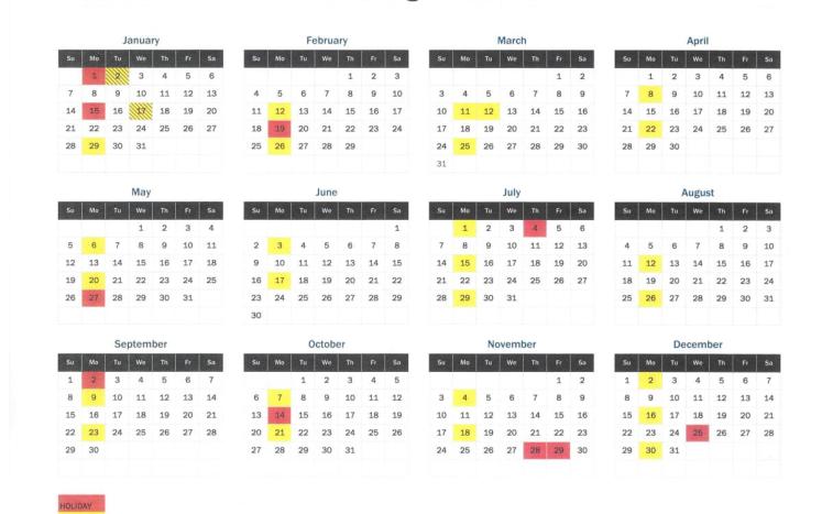 2024 BOS Meeting Schedule