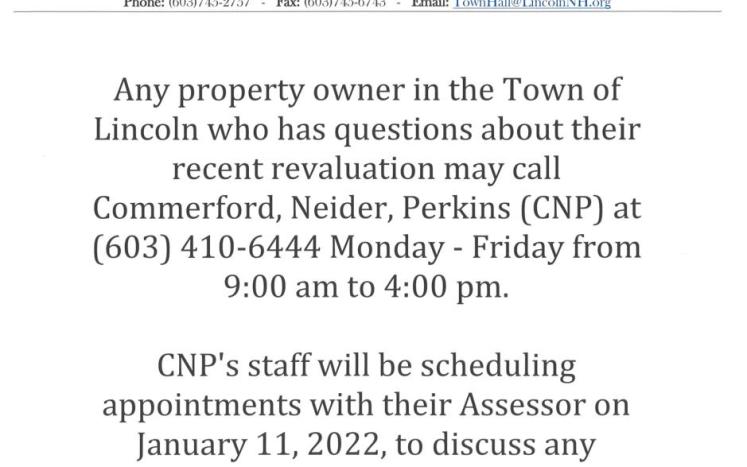 PUBLIC NOTICE: New Property Assessment Information