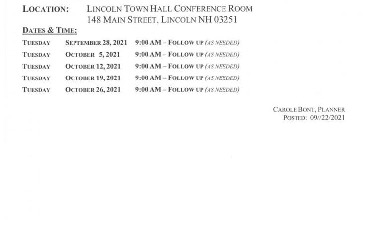 Revised CIP Meeting Schedule